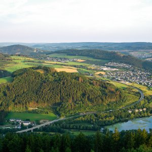 Aussicht vom Olsberg Gipfel im Sauerland