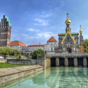 Hochzeitsturm und Russische Kapelle, Darmstadt